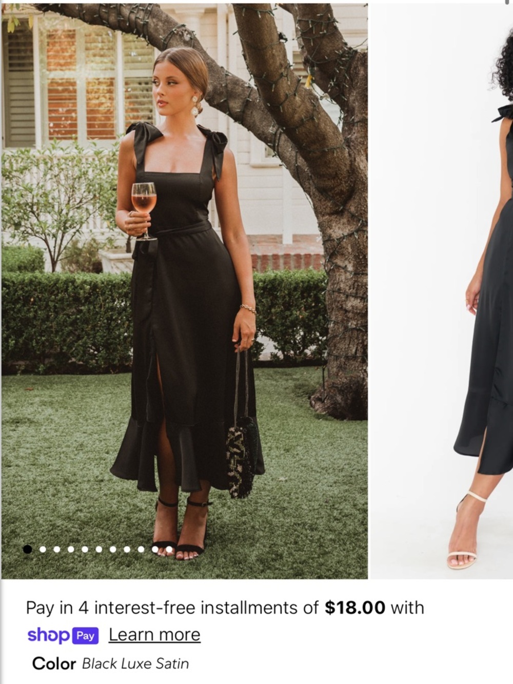 Show Me Your MuMu claire midi Luxe Satin dress
